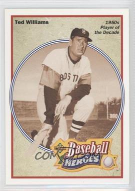 1992 Upper Deck - Baseball Heroes Ted Williams #33 - 1950s Player of the Decade - Ted Williams