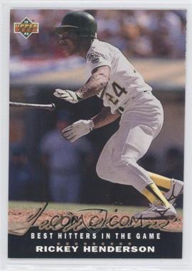 1992 Upper Deck - Ted Williams' Best #T7 - Rickey Henderson