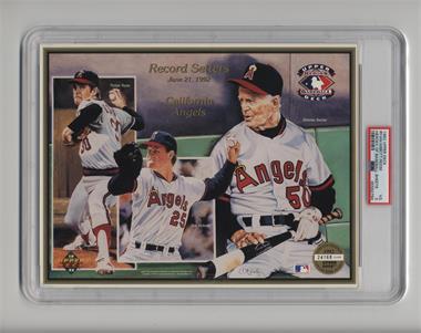 1992 Upper Deck Limited Edition Collector Series Sheets - Heroes of Baseball #RAR - Nolan Ryan, Jim Abbott, Jimmie Reese /76400 [PSA 3 VG]