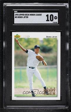 1992 Upper Deck Minor League - [Base] #5 - Derek Jeter [SGC 10 GEM]