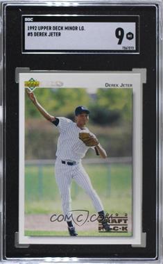 1992 Upper Deck Minor League - [Base] #5 - Derek Jeter [SGC 9 MINT]