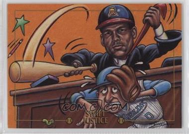 1993-95 Cardtoons - [Base] #82 - Swift Justice (David Justice)