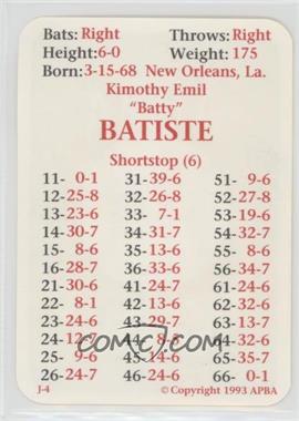 1993 APBA Baseball 1992 Season - [Base] #_KIBA - Kim Batiste