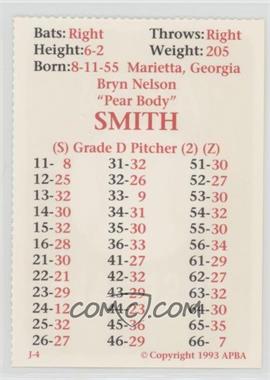 1993 APBA Baseball 1992 Season - Perforated #_BRSM - Bryn Smith