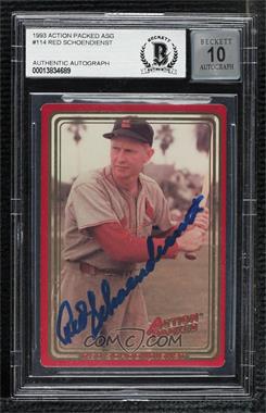 1993 Action Packed - All-Star Gallery Series 2 #114 - Red Schoendienst [BAS BGS Authentic]