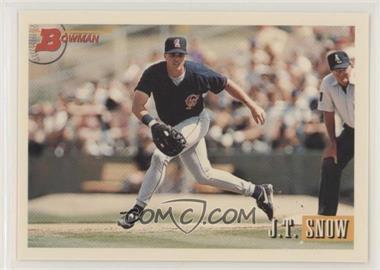 1993 Bowman - [Base] #173 - J.T. Snow