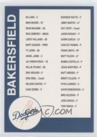 Bakersfield Dodgers Checklist