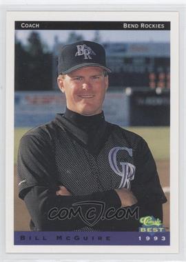 1993 Classic Best Bend Rockies - [Base] #28 - Bill McGuire