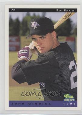 1993 Classic Best Bend Rockies - [Base] #8 - John Giudice