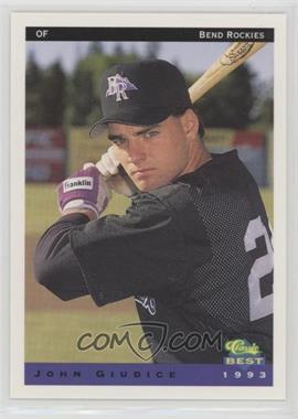 1993 Classic Best Bend Rockies - [Base] #8 - John Giudice