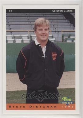 1993 Classic Best Clinton Giants - [Base] #29 - Steve Dietzman