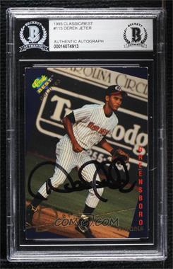 1993 Classic Best Gold Minor League - [Base] #115 - Derek Jeter [BAS BGS Authentic]