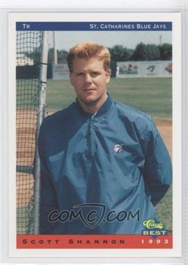 1993 Classic Best St. Catherines Blue Jays - [Base] #29 - Scott Shannon