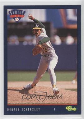 1993 Classic Update Blue Travel Edition - [Base] #T27 - Dennis Eckersley