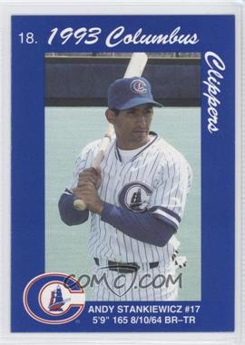 1993 Cracker Jack Columbus Clippers Police - [Base] #18 - Andy Stankiewicz