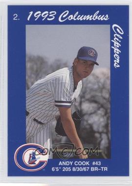 1993 Cracker Jack Columbus Clippers Police - [Base] #2 - Andy Cook