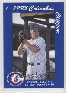 1993 Cracker Jack Columbus Clippers Police - [Base] #9 - Sam Militello