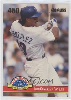 1993 Donruss - Long Ball Leaders #LL-14 - Juan Gonzalez