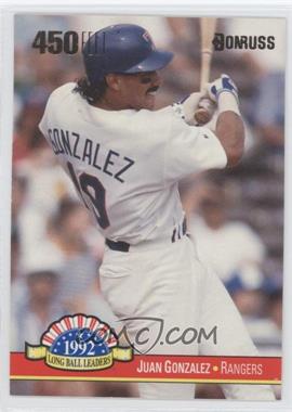 1993 Donruss - Long Ball Leaders #LL-14 - Juan Gonzalez