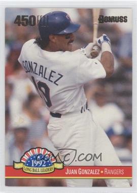 1993 Donruss - Long Ball Leaders #LL-14 - Juan Gonzalez