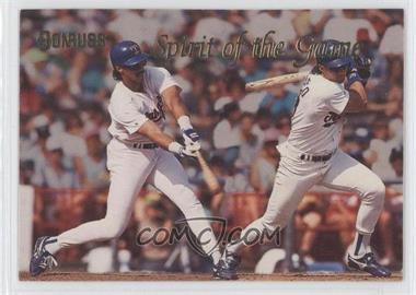 1993 Donruss - Spirit of the Game #SG5 - Juan Gonzalez, Jose Canseco