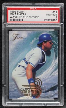 1993 Flair - Wave of the Future #12 - Mike Piazza [PSA 8 NM‑MT]