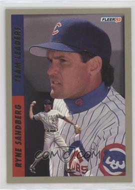 1993 Fleer - Series 2 National League Team Leaders #6 - Ryne Sandberg