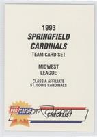 Checklist - Springfield Cardinals