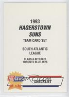 Checklist - Hagerstown Suns