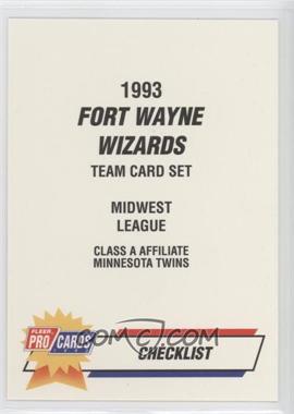 1993 Fleer ProCards Minor League - [Base] #1986 - Checklist - Fort Wayne Wizards