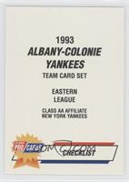 Checklist - Albany-Colonie Yankees