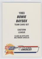 Checklist - Bowie Baysox