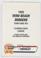 Checklist - Vero Beach Dodgers