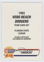 Checklist - Vero Beach Dodgers