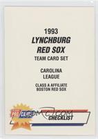 Checklist - Lynchburg Red Sox