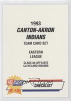 Checklist - Canton-Akron Indians