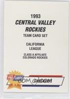 Checklist - Central Valley Rockies