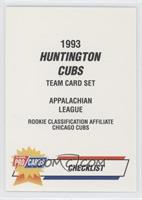 Checklist - Huntington Cubs