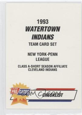 1993 Fleer ProCards Minor League - [Base] #3580 - Checklist - Watertown Indians