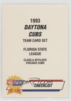 Checklist - Daytona Cubs [EX to NM]