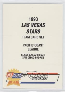 1993 Fleer ProCards Minor League - [Base] #963 - Checklist - Las Vegas Stars