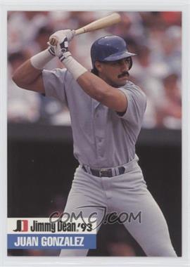 1993 Jimmy Dean Signature Edition - Food Issue [Base] #8 - Juan Gonzalez