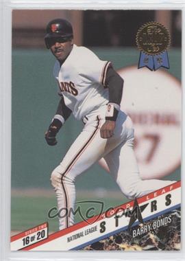 1993 Leaf - Gold Leaf Stars #16 - Barry Bonds, Juan Gonzalez