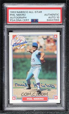 1993 Nabisco All-Star Autographs - [Base] #_PHNI.1 - Phil Niekro [PSA/DNA Encased]