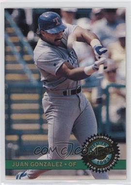 1993 O-Pee-Chee Premier - Star Performers - Foil #7 - Juan Gonzalez