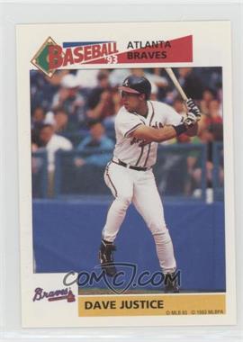 1993 Panini Album Stickers - [Base] #187 - David Justice