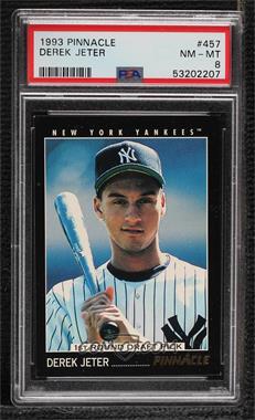 1993 Pinnacle - [Base] #457 - 1st Round Draft Pick - Derek Jeter [PSA 8 NM‑MT]