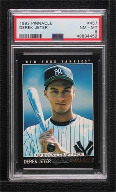 1993 Pinnacle - [Base] #457 - 1st Round Draft Pick - Derek Jeter [PSA 8 NM‑MT]