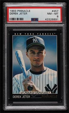 1993 Pinnacle - [Base] #457 - 1st Round Draft Pick - Derek Jeter [PSA 8 NM‑MT]