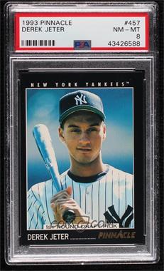 1993 Pinnacle - [Base] #457 - 1st Round Draft Pick - Derek Jeter [PSA 8 NM‑MT]